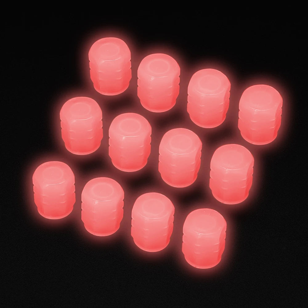 Luminous Tire Valve Caps Car Bicycle Motorcycle Wheel Hub Night Glow Decor Tire Dust-Proof Cover Universal Car Accessories