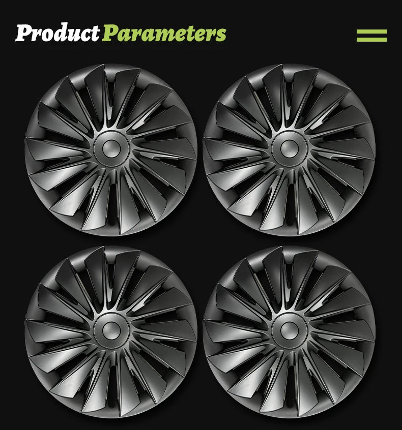 Design for TESLA Model Y 2020-2024 Vehicle Full Coverage New Blade Wheel Cover Cap 19 Inches Hubcaps Automobile Accessories