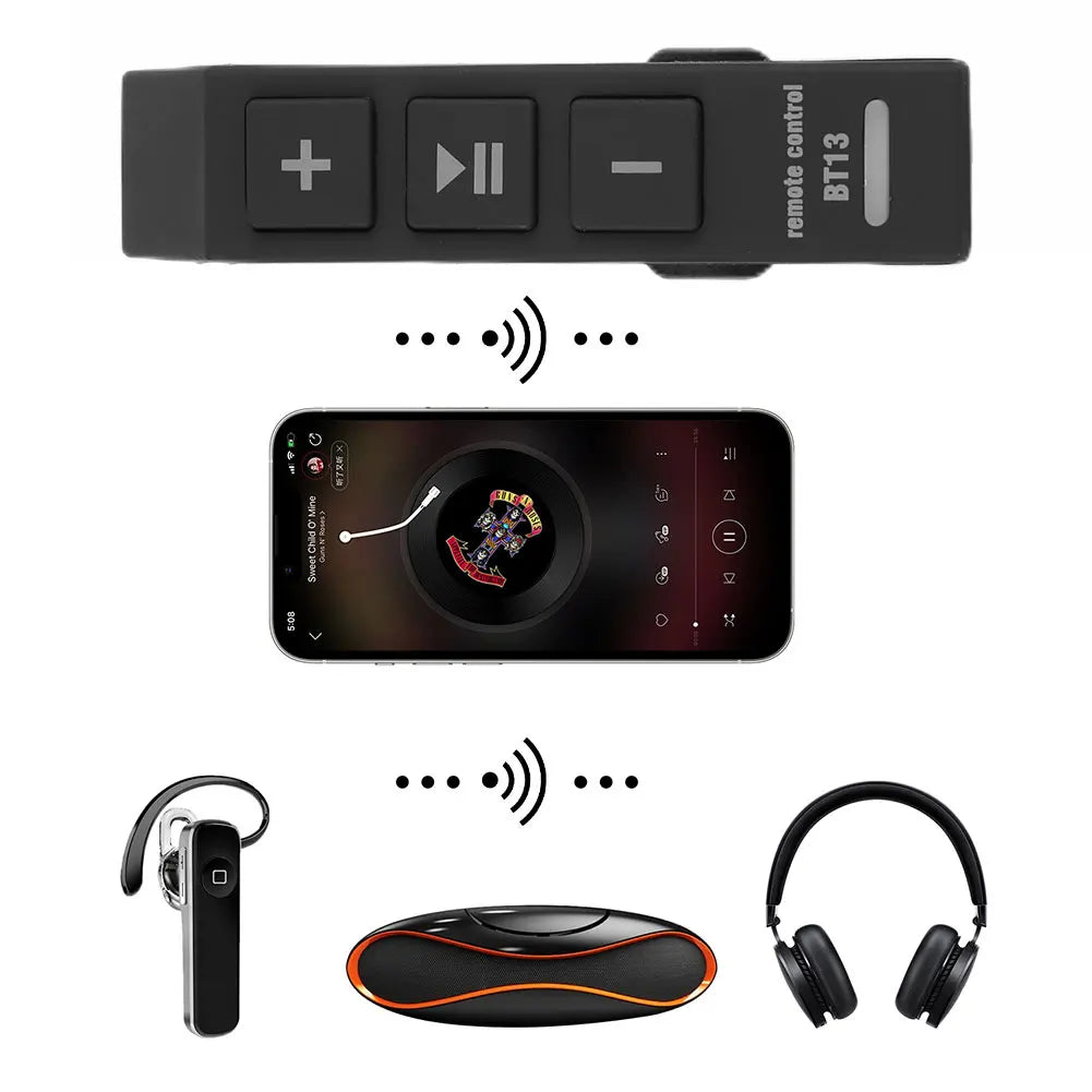 Motorcycle Media Button Remote Controller Steering Wheel Music Player Controller Headset Remote Controller for IOS Android Phone