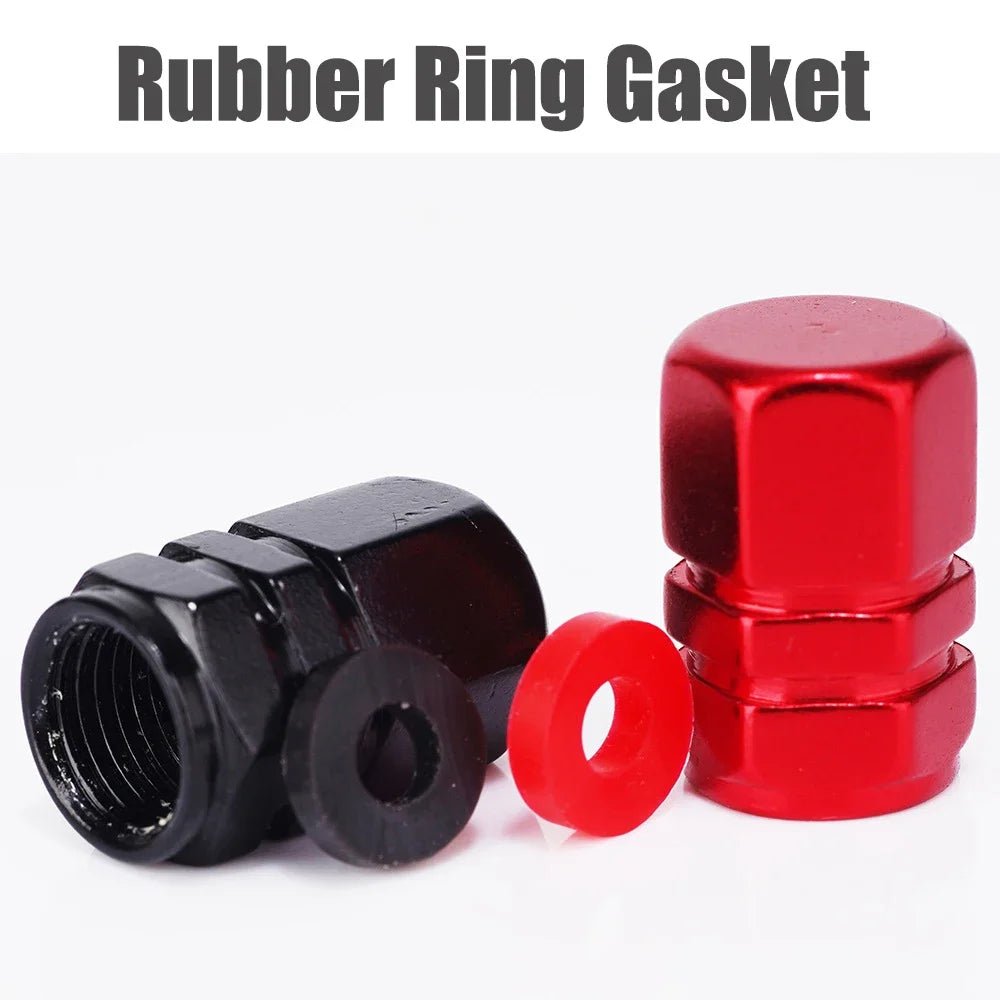 Aluminum Alloy Car Tire Valve Stem Caps Tyre Rim Valve Nipple Covers Dustproof Waterproof For Automobiles Motorcycles Trucks - All in 1