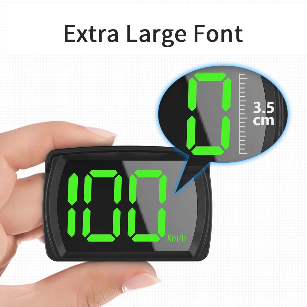 P1 Digital HUD Car Head Up Display On Board Computer Clock Slope Meter GPS Speedometer OBD2 Diagnostic Tools Instrument Cluster