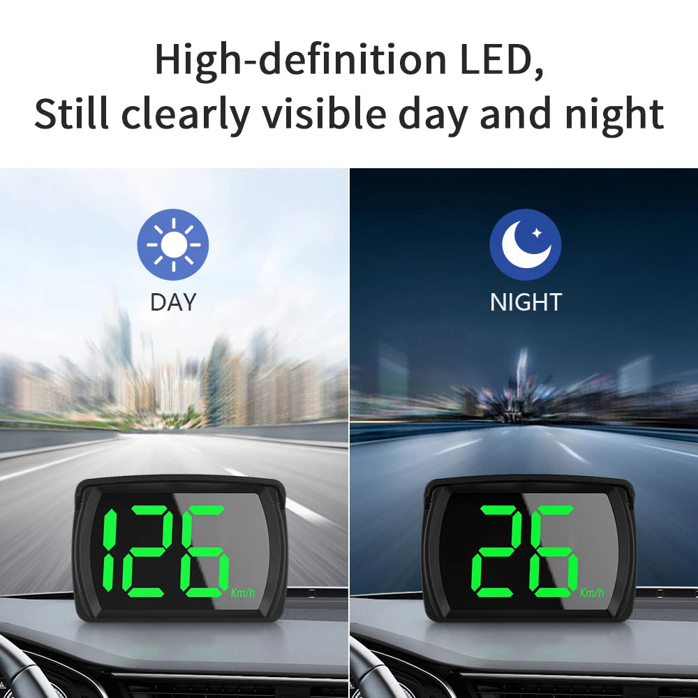 P1 Digital HUD Car Head Up Display On Board Computer Clock Slope Meter GPS Speedometer OBD2 Diagnostic Tools Instrument Cluster