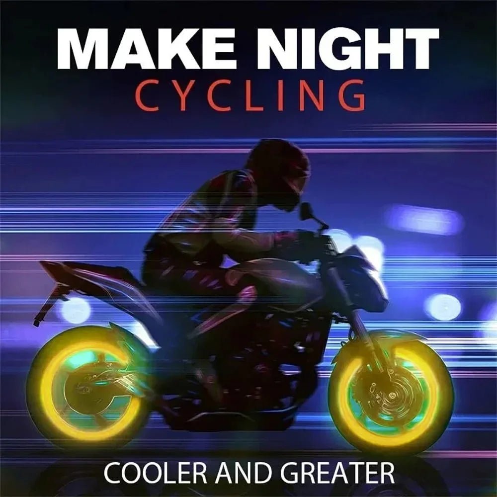 4/20PCS Luminous Tire Valve Caps Motorcycle Bike Wheel Nozzle Dustproof Tyre Valve Stem Fluorescent Night Glowing Car Decor - All in 1