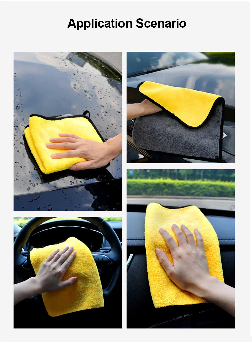 Microfiber Towel Car Microfiber Cloth Wash Towel Microfiber Cleaning Cloth Car Wash Drying Towel Auto Detailing