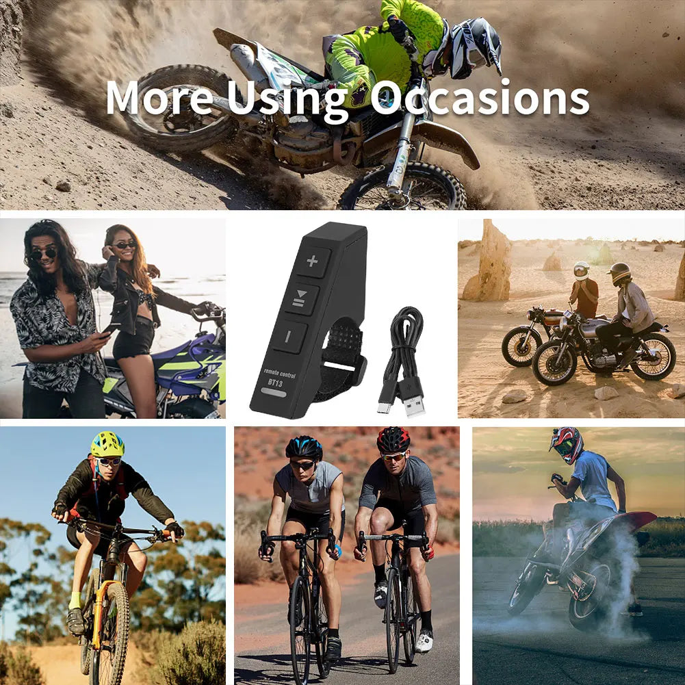 Motorcycle Media Button Remote Controller Steering Wheel Music Player Controller Headset Remote Controller for IOS Android Phone