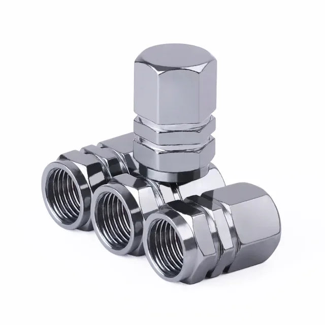 Aluminum Alloy Car Tire Valve Stem Caps Tyre Rim Valve Nipple Covers Dustproof Waterproof For Automobiles Motorcycles Trucks