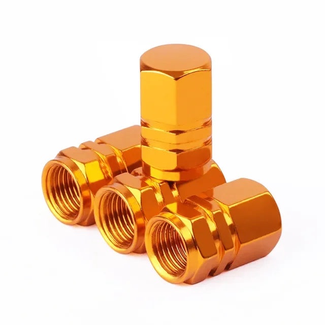 Aluminum Alloy Car Tire Valve Stem Caps Tyre Rim Valve Nipple Covers Dustproof Waterproof For Automobiles Motorcycles Trucks