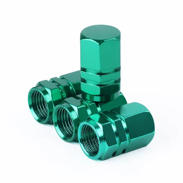 Aluminum Alloy Car Tire Valve Stem Caps Tyre Rim Valve Nipple Covers Dustproof Waterproof For Automobiles Motorcycles Trucks