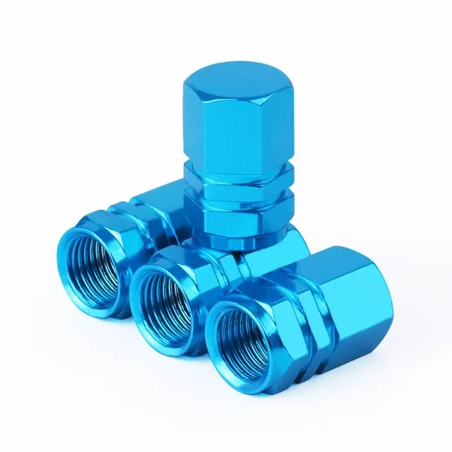 Aluminum Alloy Car Tire Valve Stem Caps Tyre Rim Valve Nipple Covers Dustproof Waterproof For Automobiles Motorcycles Trucks