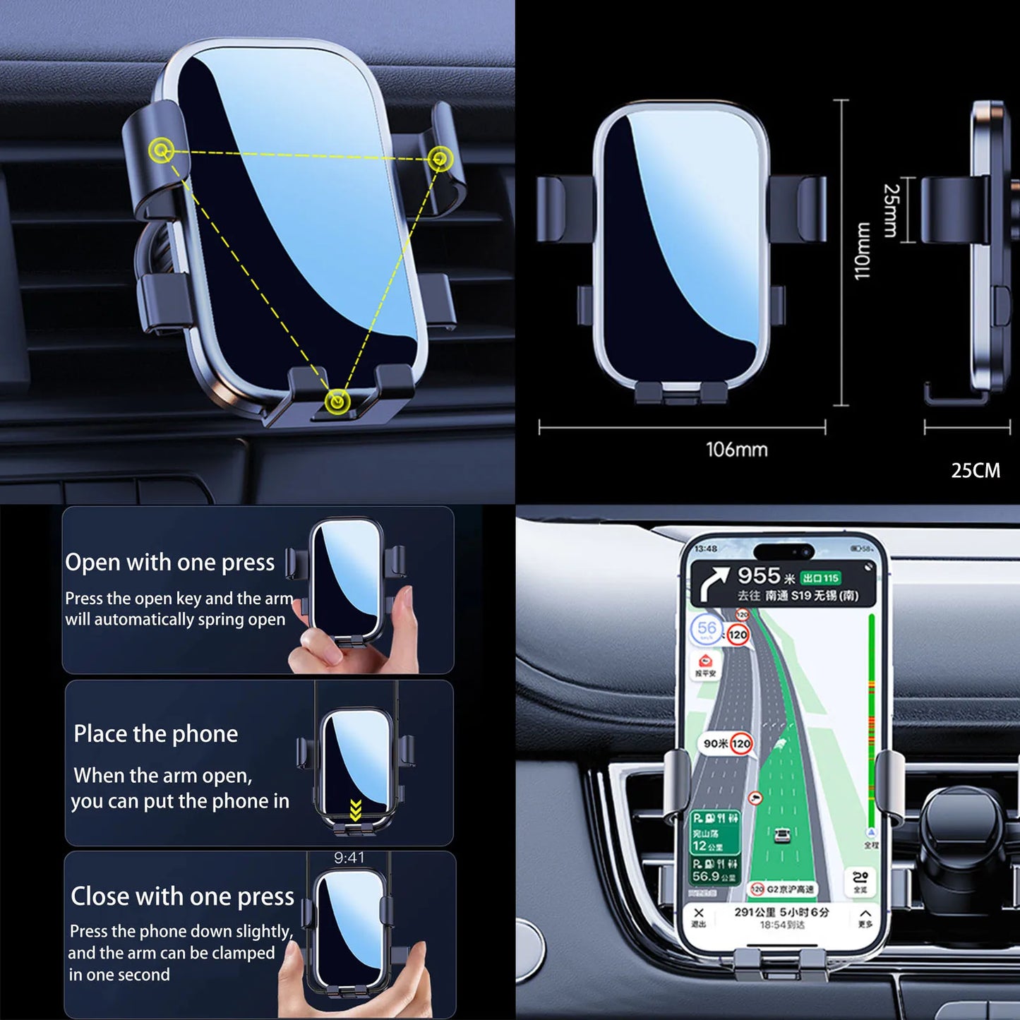Car Mobile Phone Holder for Chevrolet Tahoe 2021~2024 GPS Bracket Navigation Stand Auto Accessories
