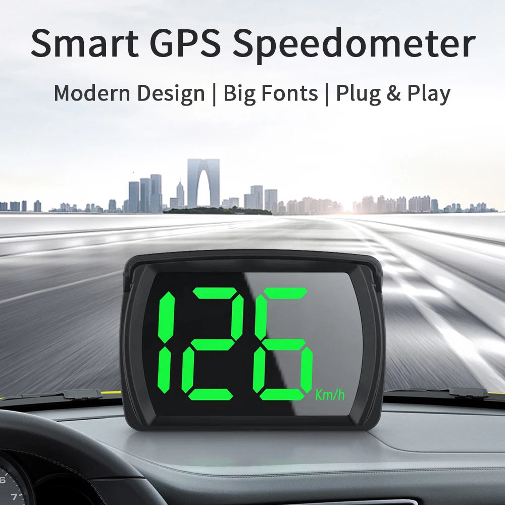 P1 Digital HUD Car Head Up Display On Board Computer Clock Slope Meter GPS Speedometer OBD2 Diagnostic Tools Instrument Cluster