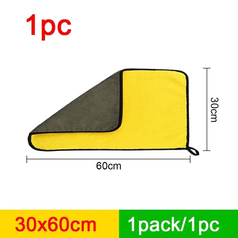 Microfiber Car Washing Towel 400GSM Double - Sided Coral Velvet Clean Towels High Water Absorption Car Wash Drying Cloth - All in One