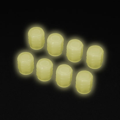 Luminous Tire Valve Caps Car Bicycle Motorcycle Wheel Hub Night Glow Decor Tire Dust-Proof Cover Universal Car Accessories