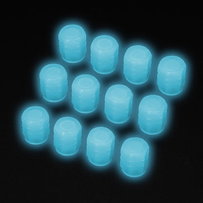 Luminous Tire Valve Caps Car Bicycle Motorcycle Wheel Hub Night Glow Decor Tire Dust-Proof Cover Universal Car Accessories