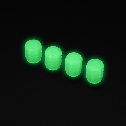 Luminous Tire Valve Caps Car Bicycle Motorcycle Wheel Hub Night Glow Decor Tire Dust-Proof Cover Universal Car Accessories
