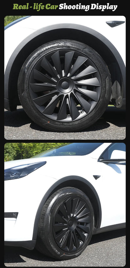 Design for TESLA Model Y 2020-2024 Vehicle Full Coverage New Blade Wheel Cover Cap 19 Inches Hubcaps  Automobile Accessories