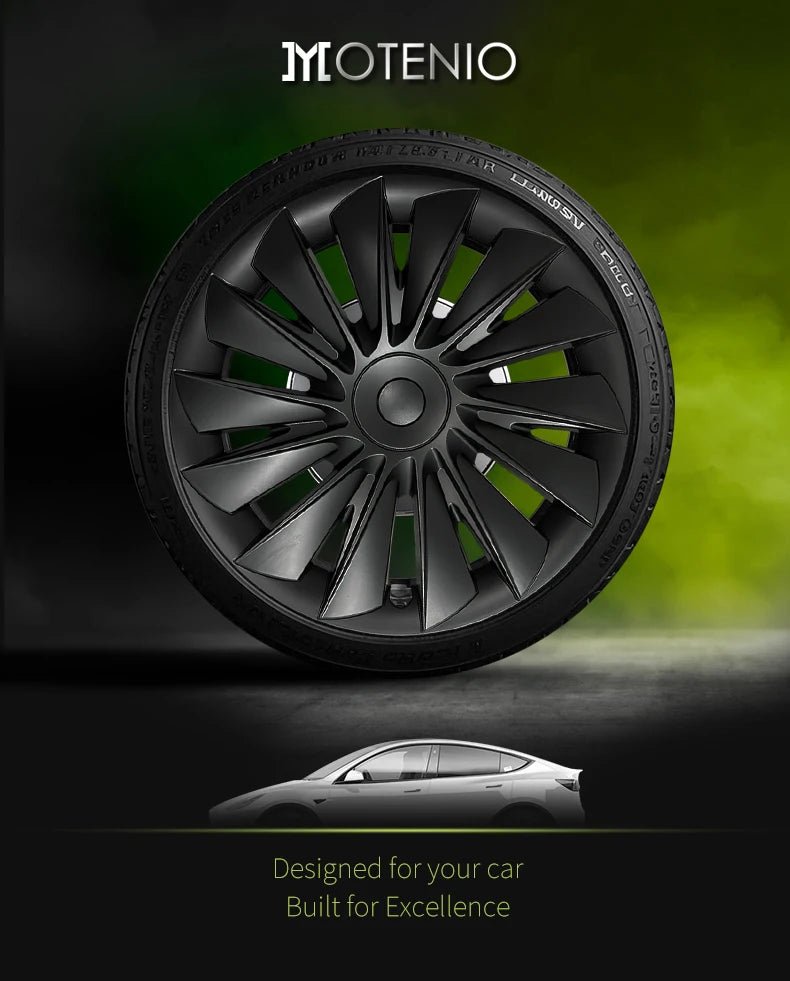 Design for TESLA Model Y 2020 - 2024 Vehicle Full Coverage New Blade Wheel Cover Cap 19 Inches Hubcaps Automobile Accessories - All in 1