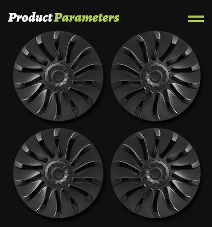 Tesla Model Y Wheel Covers - 19 Inch Storm Style Hubcaps (Set of 4)