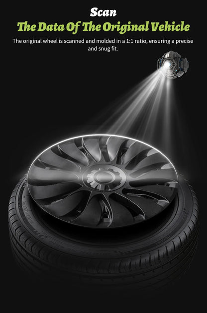 Tesla Model Y Wheel Covers - 19 Inch Storm Style Hubcaps (Set of 4)