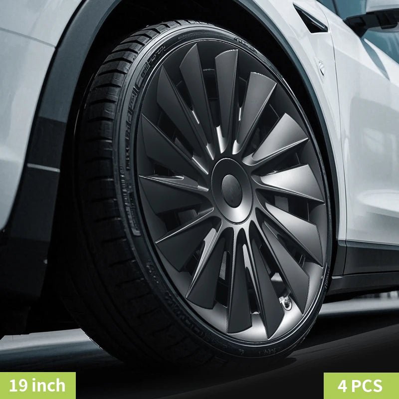 Design for TESLA Model Y 2020 - 2024 Vehicle Full Coverage New Blade Wheel Cover Cap 19 Inches Hubcaps Automobile Accessories - All in 1