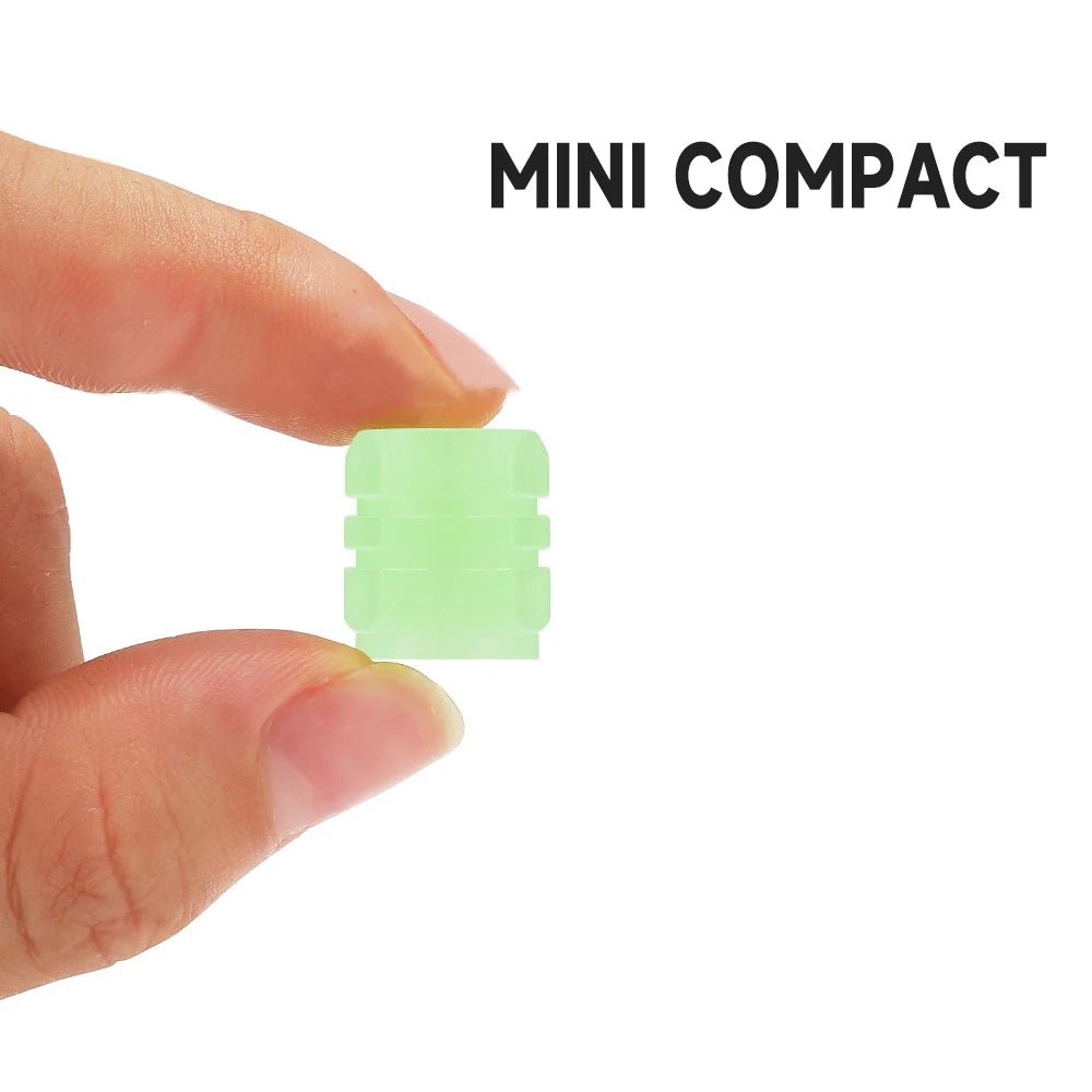 Luminous Tire Valve Caps Car Bicycle Motorcycle Wheel Hub Night Glow Decor Tire Dust - Proof Cover Universal Car Accessories - All in 1
