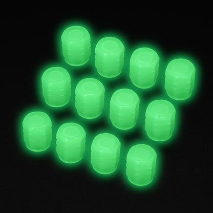 Luminous Tire Valve Caps Car Bicycle Motorcycle Wheel Hub Night Glow Decor Tire Dust-Proof Cover Universal Car Accessories