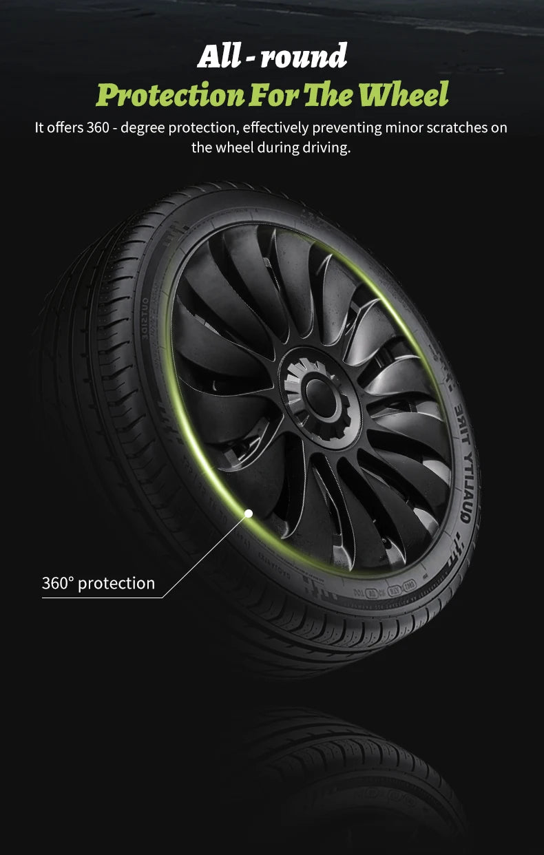Tesla Model Y Wheel Covers - 19 Inch Storm Style Hubcaps (Set of 4)