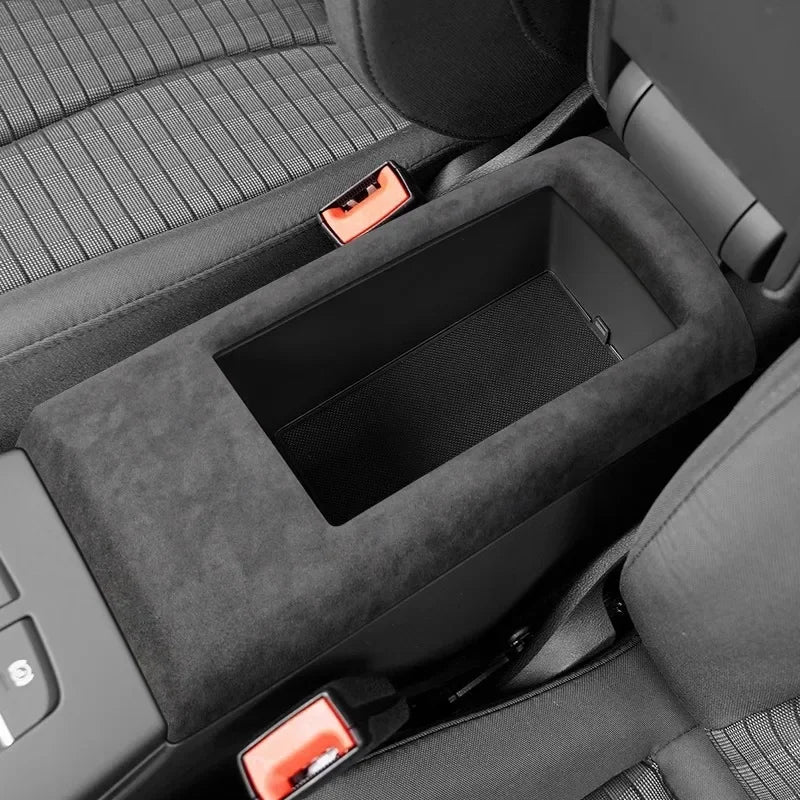 For Audi A3 A3L S3 2014 2015 2016 2017 2018 2019 2020 Alcantara Overlay Cover Car Gearshift Panel Armrest Box Frame Shell - All in One