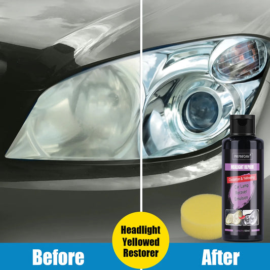 Car Headlight Restoration Polishing Kits Headlamp Repair Cleaning Paste Remove Oxidation Headlight Polish Liquid - All in 1