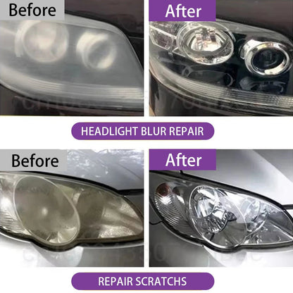 Car Headlight Restoration Polishing Kits Headlamp Repair Cleaning Paste Remove Oxidation Headlight Polish Liquid - All in 1