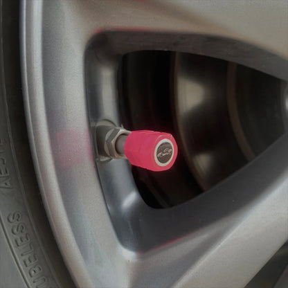 Fluorescent Pink Valve Cap Car Tire Valve Stem Caps for Bike Motorcycle Luminous Wheel Tire Protective Cover 5 Styles