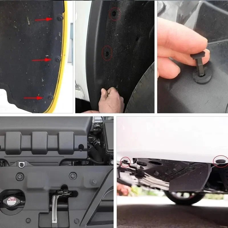 190 Pcs Auto Plastic Buckle Bumper Clips Fixing Nail Kit 6 Styles Plastic Retainer Fasteners Clip Car Body Push Rivets Parts - All in 1