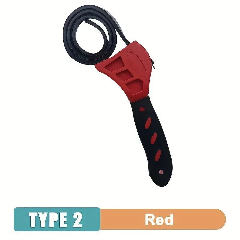 6/8 Inch Belt Wrench Oil Filter Remover Adjustable Chain Strap Spanner Vehicle Maintenance Tool Disassembly Oil Filter Extractor - All in 1