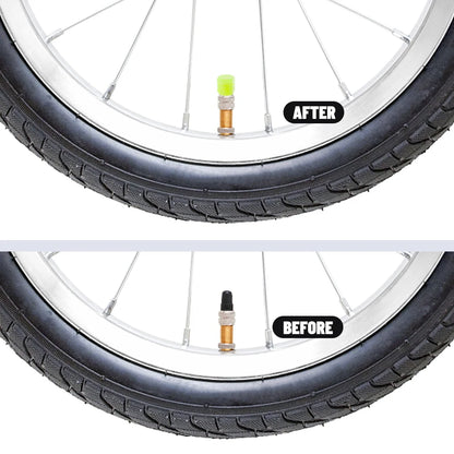 Glow Valve Cap Yellow Green Luminous Tire Valve Cap Car Motorcycle Bike Wheel Hub Glowing Dustproof Tyre Rim Decorative Cover