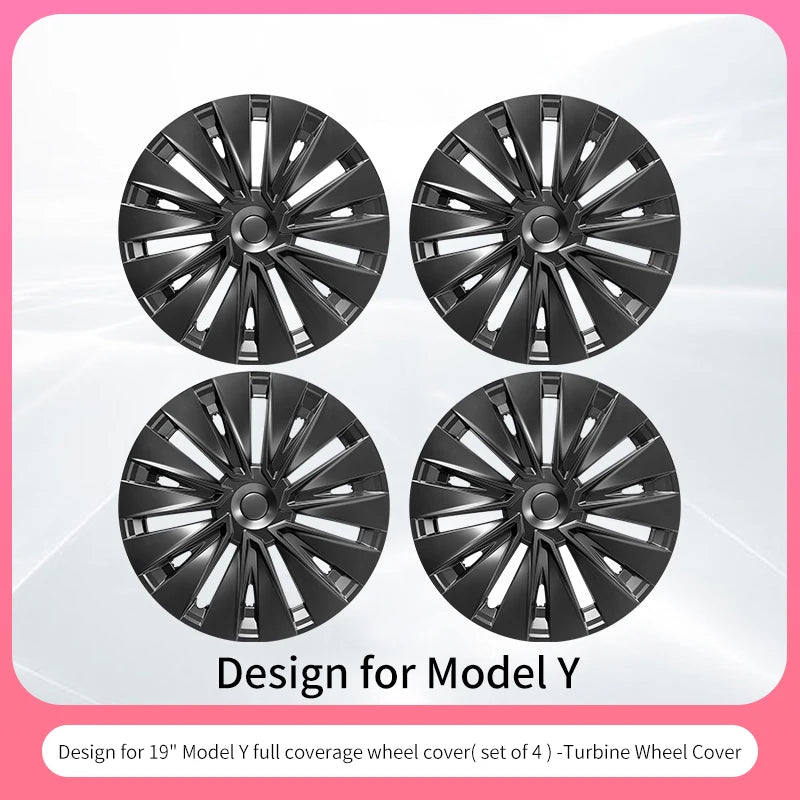 Tesla Model Y Wheel Covers - 19 Inch Storm Style Hubcaps (Set of 4)
