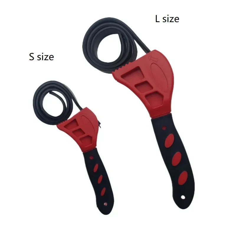 6/8 Inch Belt Wrench Oil Filter Remover Adjustable Chain Strap Spanner Vehicle Maintenance Tool Disassembly Oil Filter Extractor - All in 1