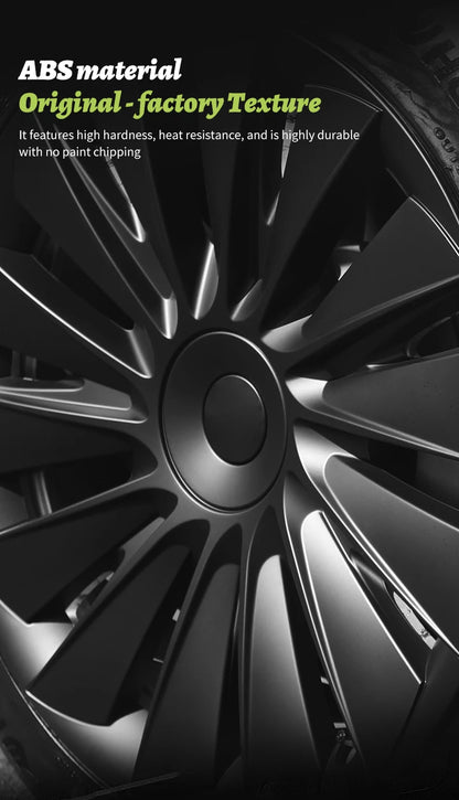 4PCS for Model Y2020 - 2024 Vehicle Full Coverage New Blade Wheel Cover Cap 19 Inches Hubcaps Automobile Accessories for Tesla - All in One