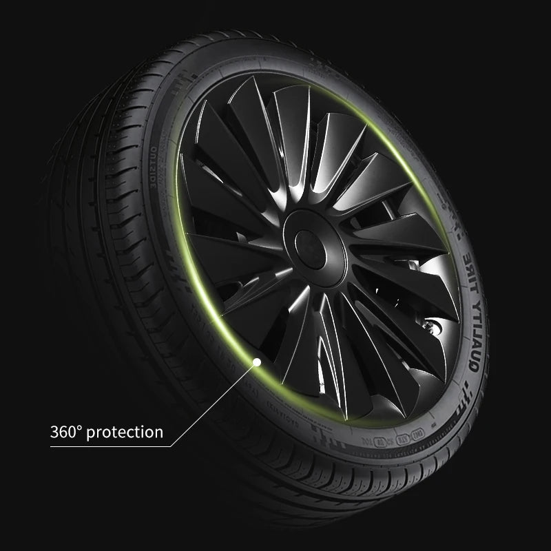 4PCS for Model Y2020 - 2024 Vehicle Full Coverage New Blade Wheel Cover Cap 19 Inches Hubcaps Automobile Accessories for Tesla - All in 1