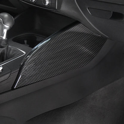 For Audi A3 2014 - 2020 Carbon Fibre Interior Decorative Mouldings Gear Lever Collar Console Dashboard Armrest Cover Pad Shell - All in 1