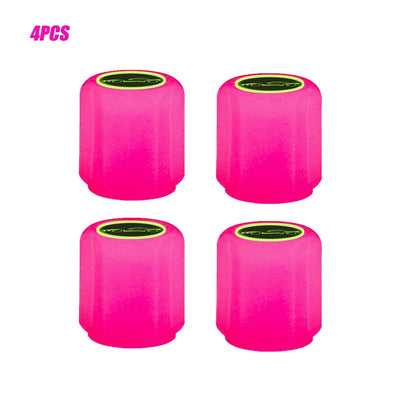 Fluorescent Pink Valve Cap Car Tire Valve Stem Caps for Bike Motorcycle Luminous Wheel Tire Protective Cover 5 Styles