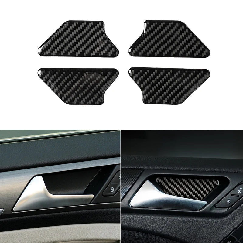 For VW Golf 6 MK6 Car Carbon Fiber Center Control Panel Air Vent Gear Shift Frame Headlight Switch Ashtray Box Cover Inner Trim
