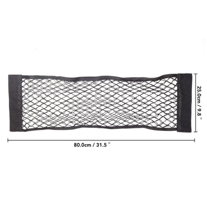Car Back Rear Mesh Trunk Seat Elastic String Net Magic Sticker Universal Storage Bag Pocket Cage Auto Organizer Seat Back Bag - All in One