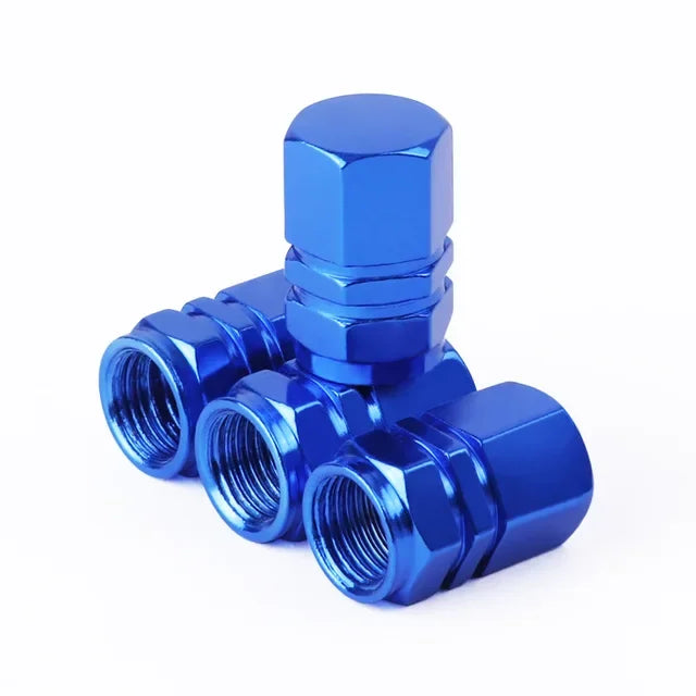 Aluminum Alloy Car Tire Valve Stem Caps Tyre Rim Valve Nipple Covers Dustproof Waterproof For Automobiles Motorcycles Trucks