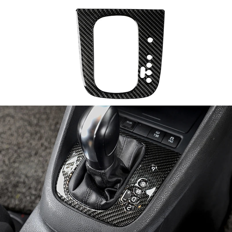 For VW Golf 6 MK6 Car Carbon Fiber Center Control Panel Air Vent Gear Shift Frame Headlight Switch Ashtray Box Cover Inner Trim