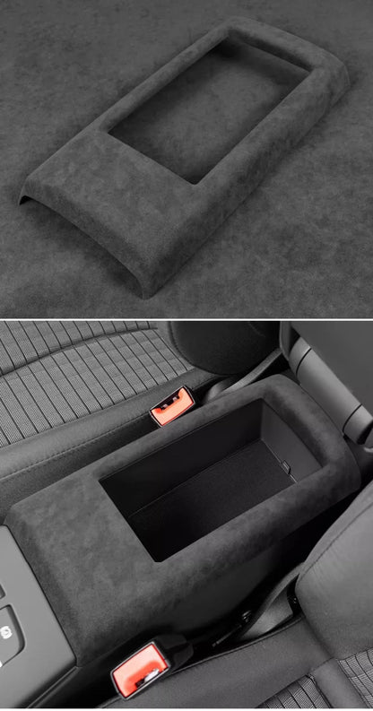 For Audi A3 A3L S3 2014 2015 2016 2017 2018 2019 2020 Alcantara Overlay Cover Car Gearshift Panel Armrest Box Frame Shell - All in One