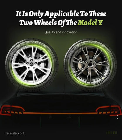 4PCS for Model Y 2020 - 2024 Vehicle Full Coverage Blade Wheel Cover Cap 19 Inch Hubcaps Replacement Accessories Design for Tesla - All in 1