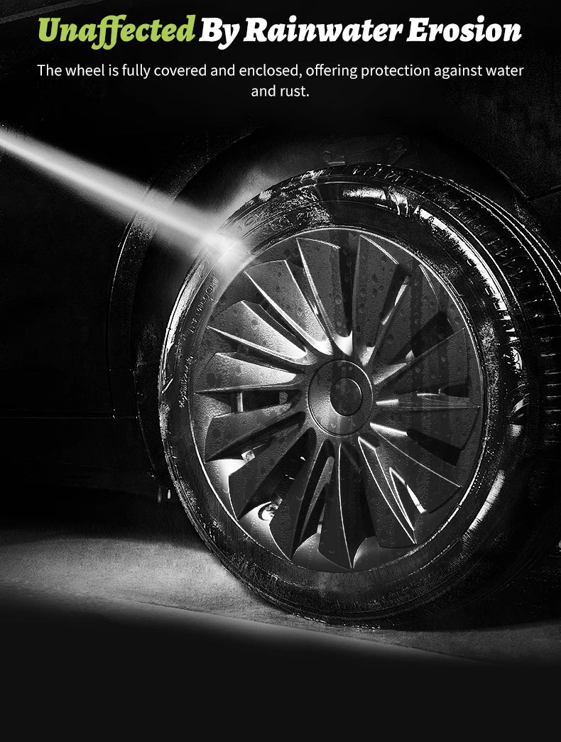 4PCS for Model Y2020 - 2024 Vehicle Full Coverage New Blade Wheel Cover Cap 19 Inches Hubcaps Automobile Accessories for Tesla - All in One