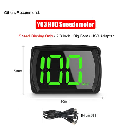 P1 Digital HUD Car Head Up Display On Board Computer Clock Slope Meter GPS Speedometer OBD2 Diagnostic Tools Instrument Cluster