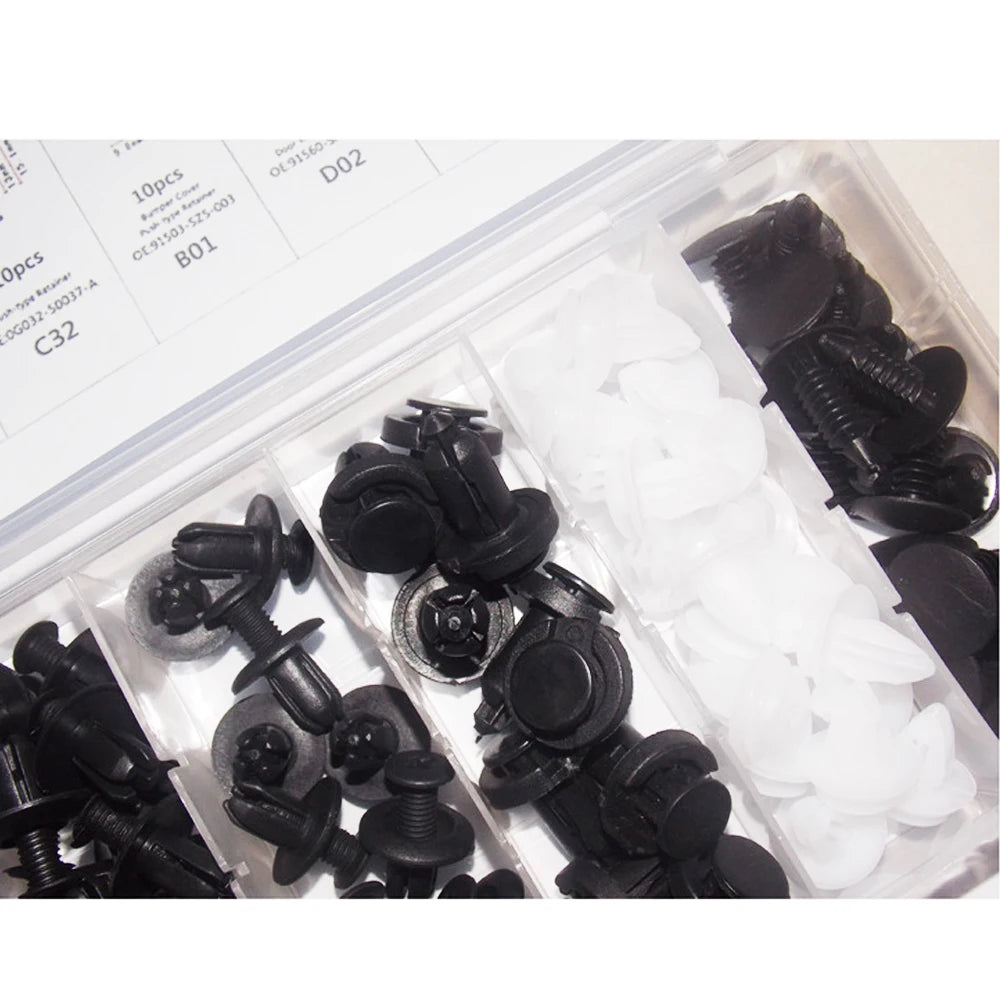 GM Rivet OPP Bag Or Box 6 Kinds of Auto Parts Quick Fastening Plastic Buckle 100 Pieces Mixed