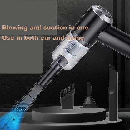 1Pcs Cordless Vacuum Cleaner for Home and Car, 120 Watt Powerful Suction Cordless Handheld Car Vacuum Cleaner, Black - All in One